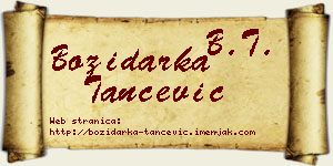 Božidarka Tančević vizit kartica
